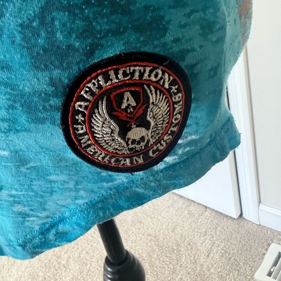 Affliction | Top medium Quarter Sleeve Shirt ... - Picture 3 of 6